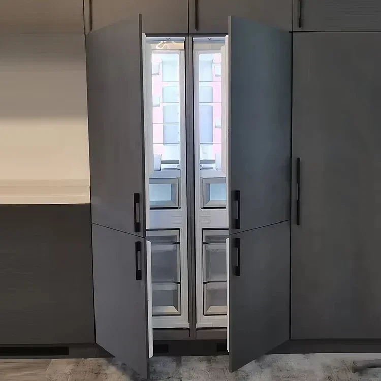 Фото Haushalts-Gefrier schrank im modernen Stil nebeneinanderカebaut Kühlschrank Gefrier schrank Kühlschrank №4