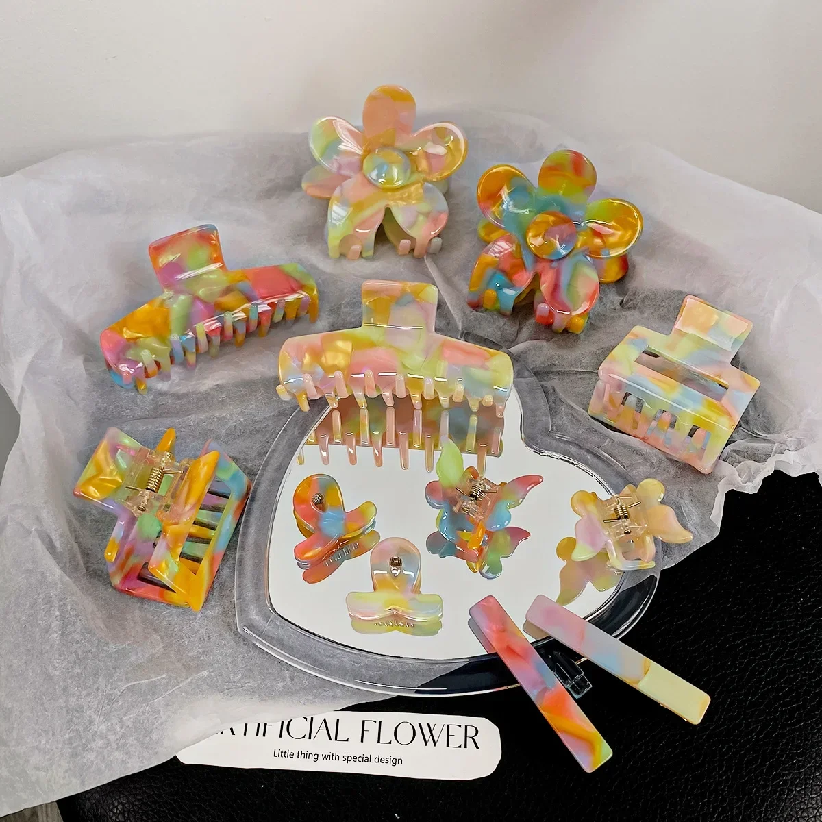 Аксессуары для волос роскошный красочный захват с уксусной кислотой