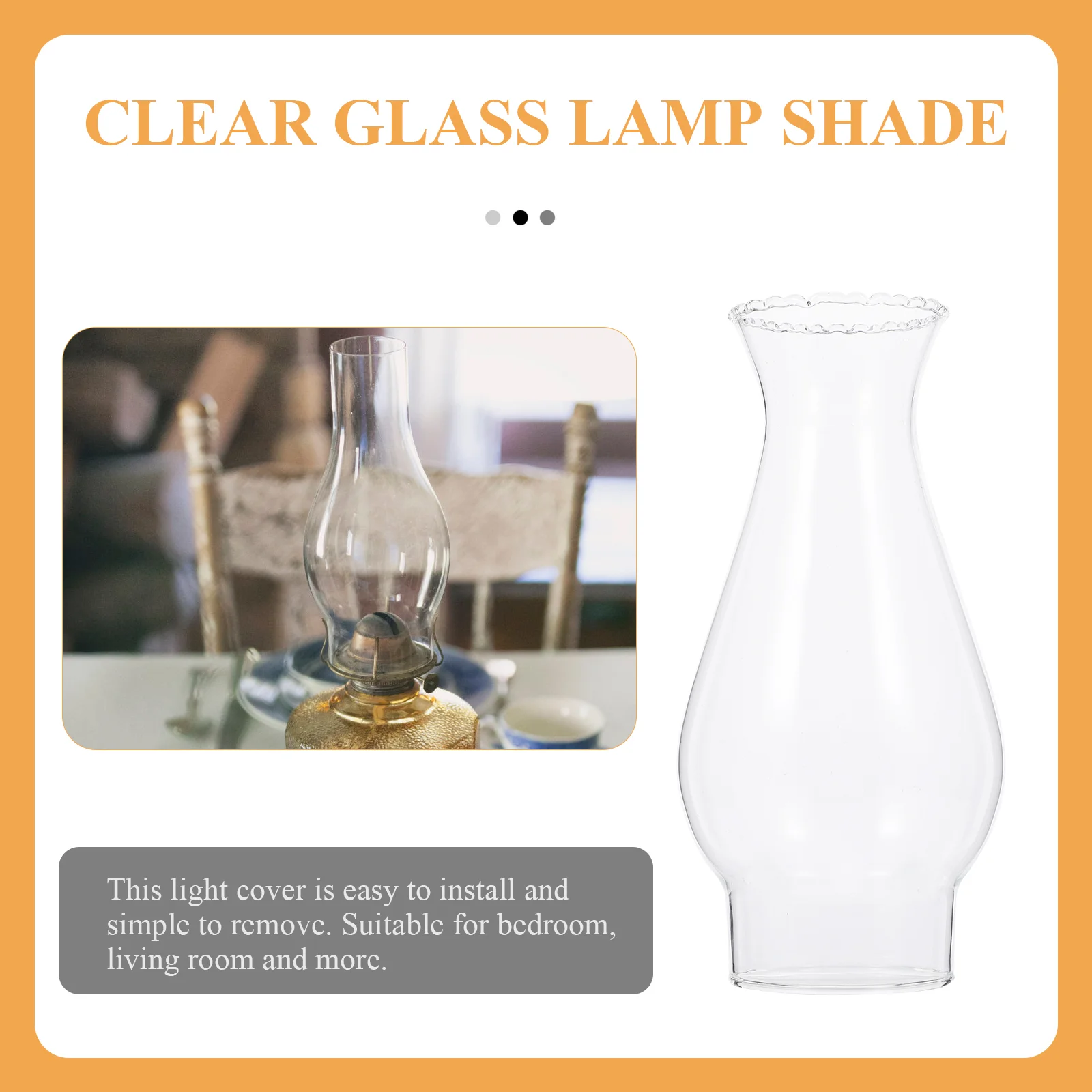 Прозрачная масляная лампа для дымохода ветрозащитная стеклянная керосиновая