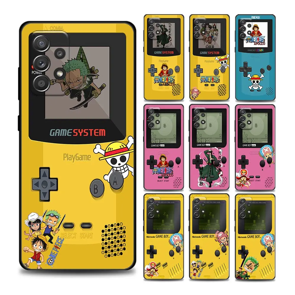 

One Piece Luffy Chopper Game-Boy Phone Case for Samsung A01 A02 S A03s A11 A12 A21s A32 5G A41 A72 5G A52s 5G A91 Soft Silicone