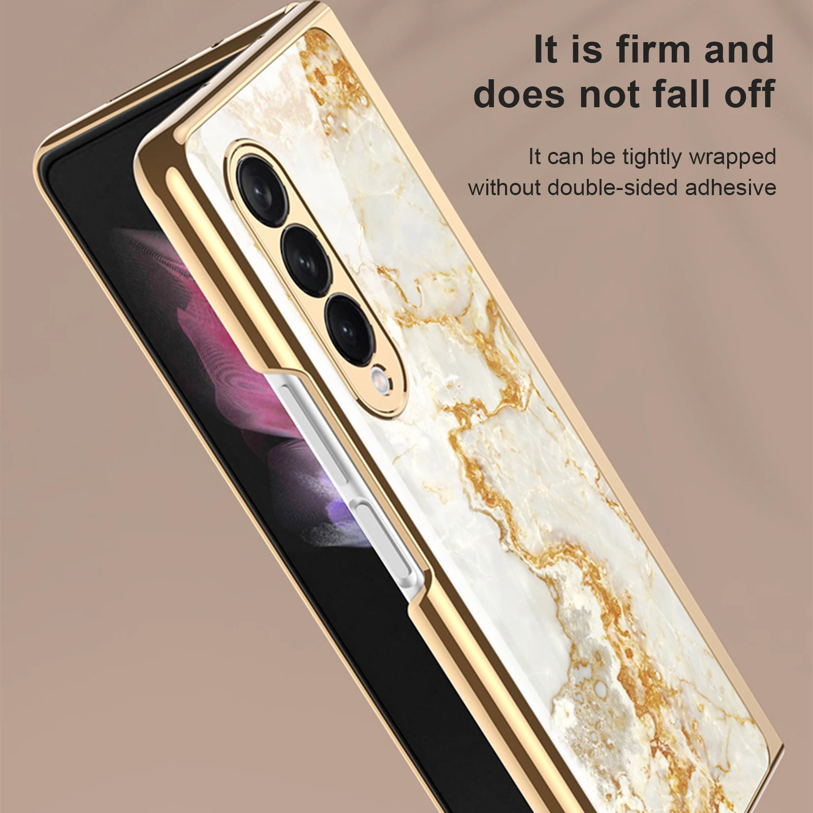 

Case For Samsung Galaxy Z Fold 3 Case Full Protection Fundas Luxury HD Front Glass Shell For Samsung Galaxy Fold 3 Flip 5G