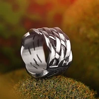 316 stainless steel ring personality fashion simple cross weave high quality punk men boyfriend creative jewelry gift wholesale