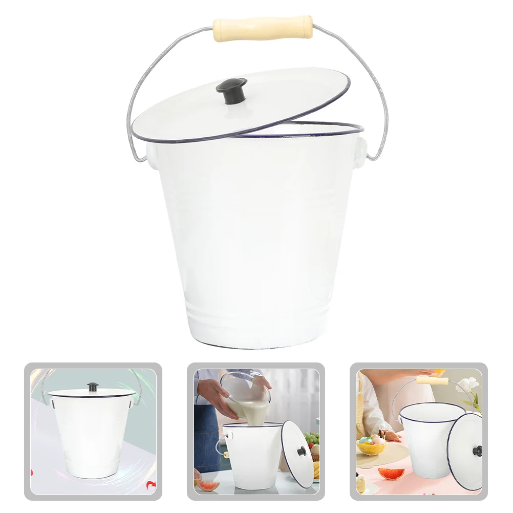 

Bucket Galvanized Storage Pot Urinal Burning Pail Enamel Metal Bin Bottles Ice Coal Ash Chamber Plastic Holder Serving Beverage