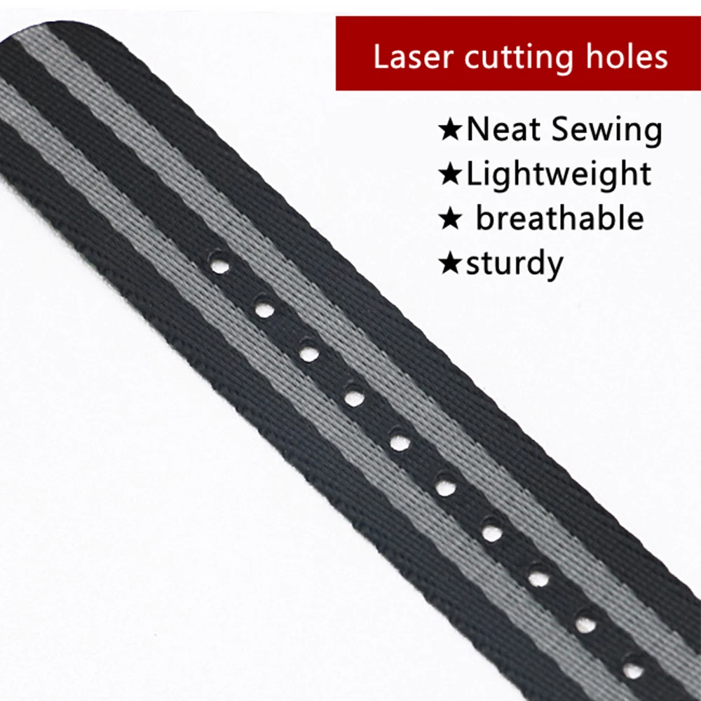 Heimdallr Nylon Canvas NATO Strap 18mm 20mm 22mm Zulu Band 304 Stainless Steel Buckle Men Replacement Bracelet Watch  for Omega