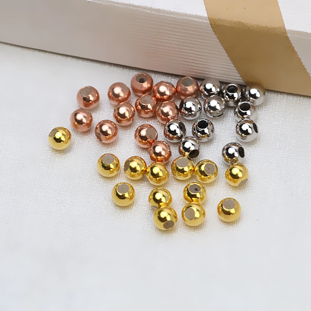 

20pcs/lot 3mm 925 Sterling Silver Positioning Beads with Silicone Adjusting Beads Accessories for DIY Necklac