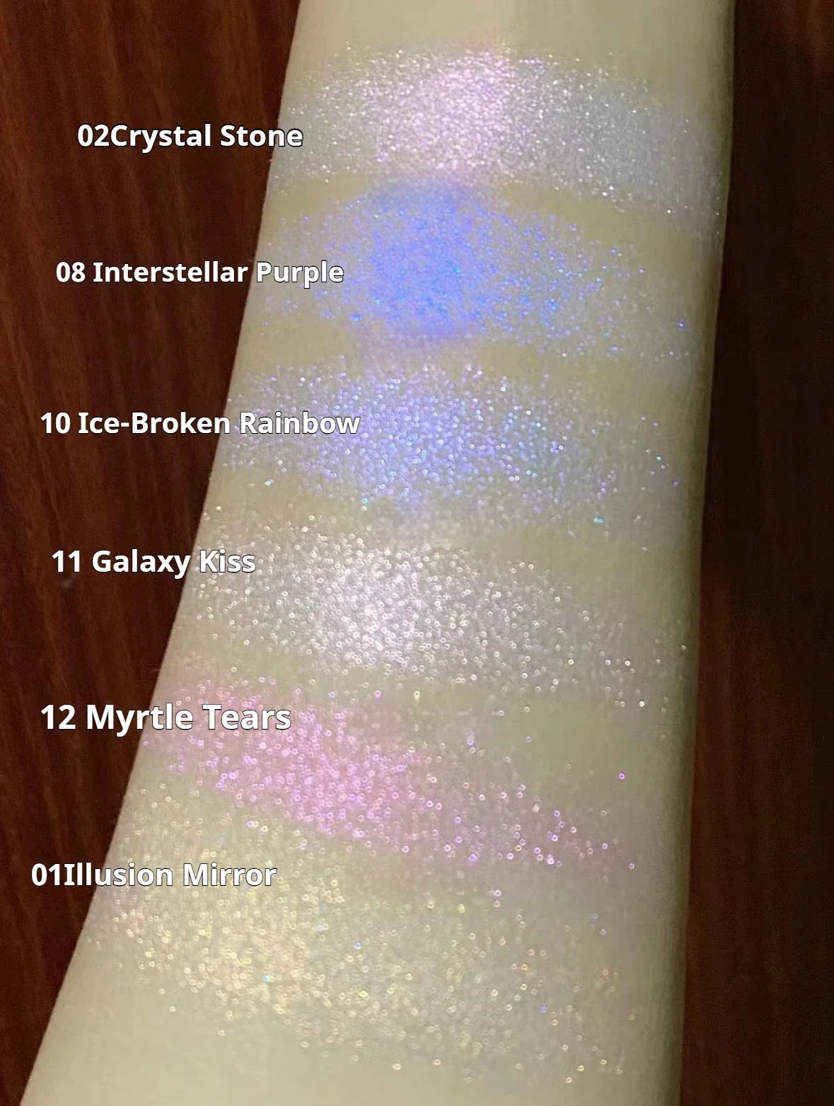 Фото RMT High Gloss Chameleon Highlight Матовая фиолетовая тонкая пудра Румяна Блестящая осветляющая лицо Интегрированная пластина для макияжа №5