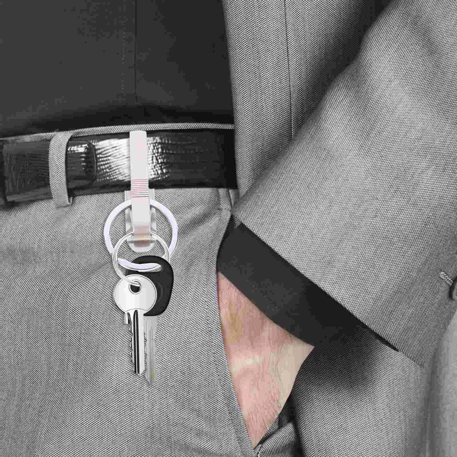 

Key Belt Ring Keychain Clip Holder Hooks Hook Trigger Chain Duty Metal Secure Accessories Carabiner Buckledetachable Car