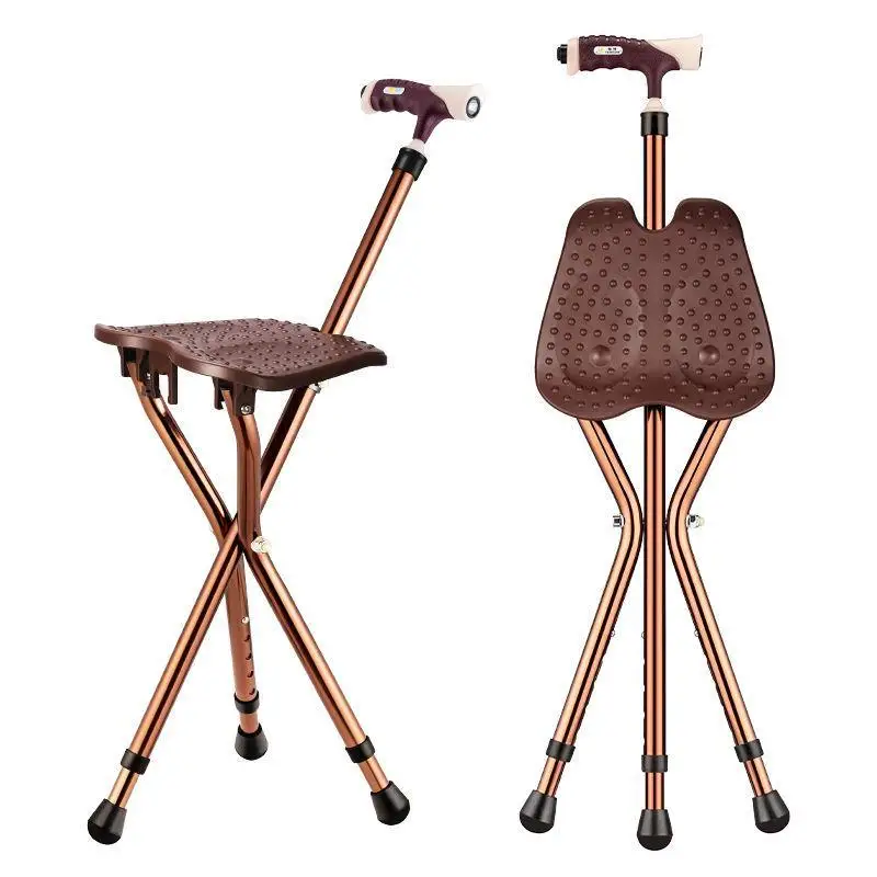 

1 шт. портативная трость с табуретом для пожилых людей против перелома нескользящий легкий многофункциональный вспомогательный инструмент для ходьбы