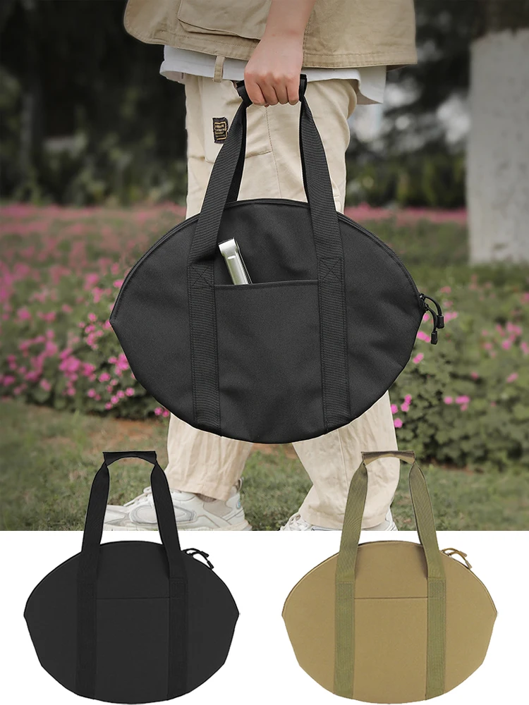 

Outdoor Camping Handbag Storage Bag Portable Cooker Barbecue Tray Frying Pan Iron Pot Tableware Management Storage