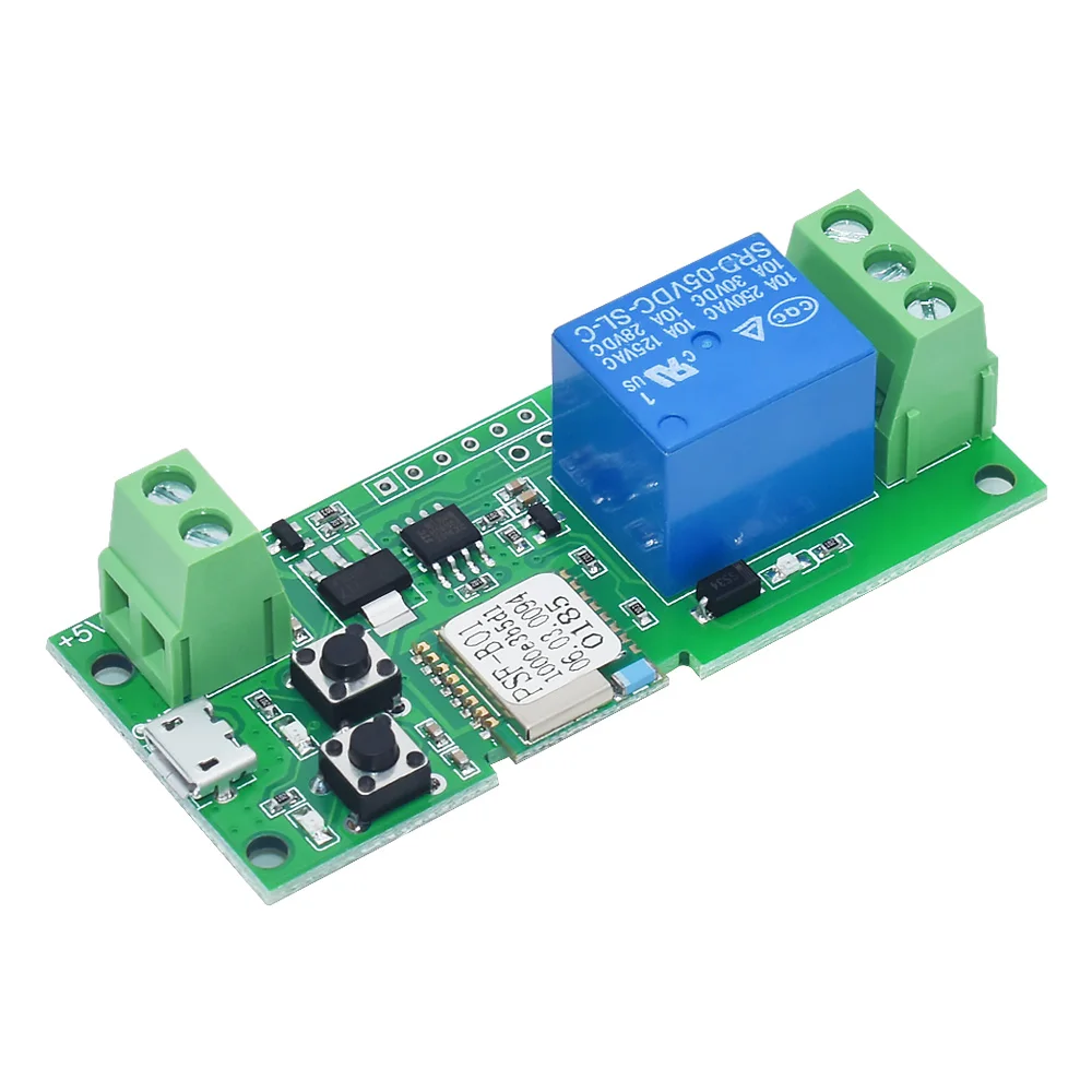 

DC 5V WiFi Wireless Smart Switch Relay Module For Smart Home For Apple For Android App Control Self-lock TOP