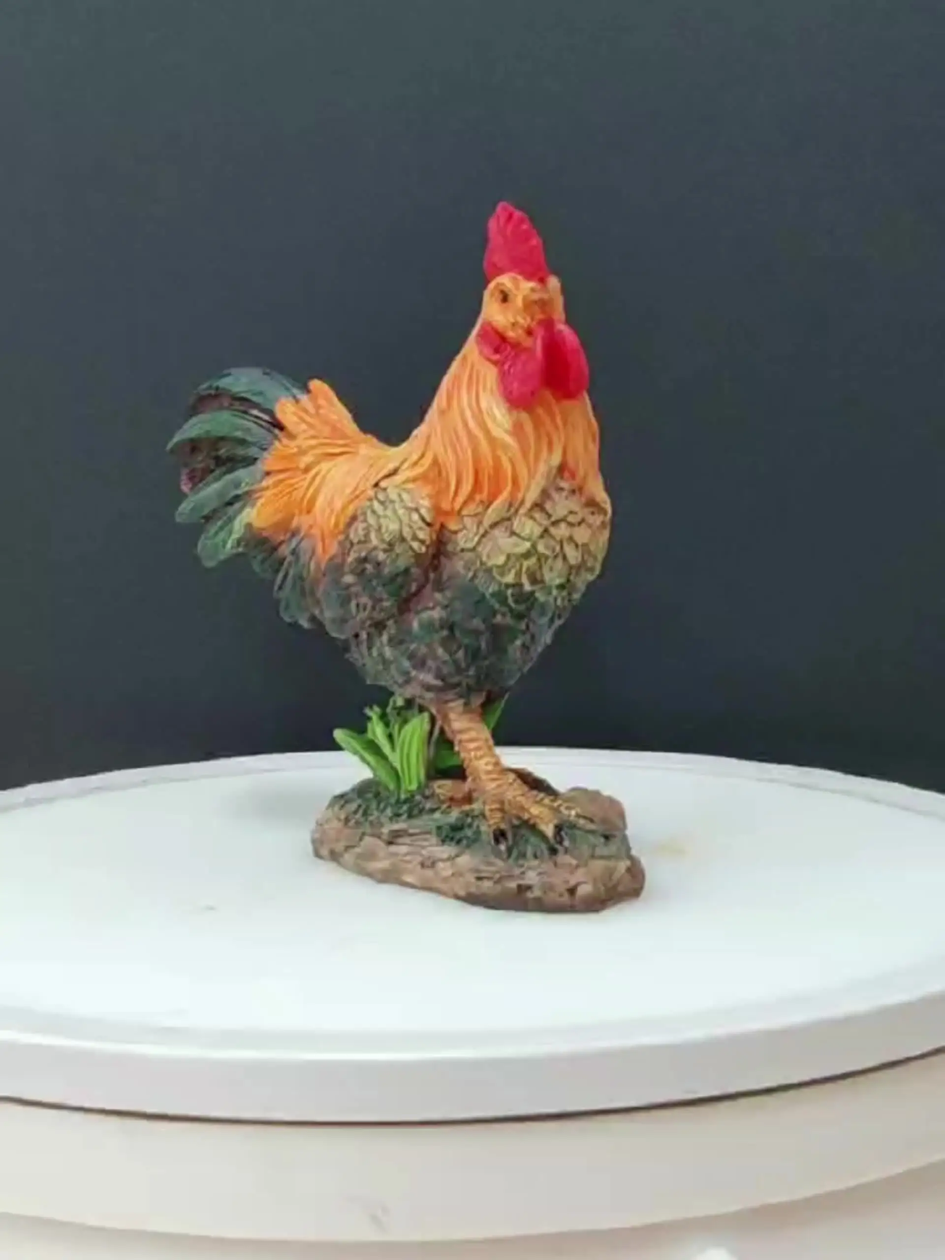 1 шт. - 3D-статуэтка петуха: яркая и реалистичная, привлекательная красочная скульптура петуха, подходит для украшения дома и сада. (art.: 3920dc61534fb) - 3920dc61534fb
