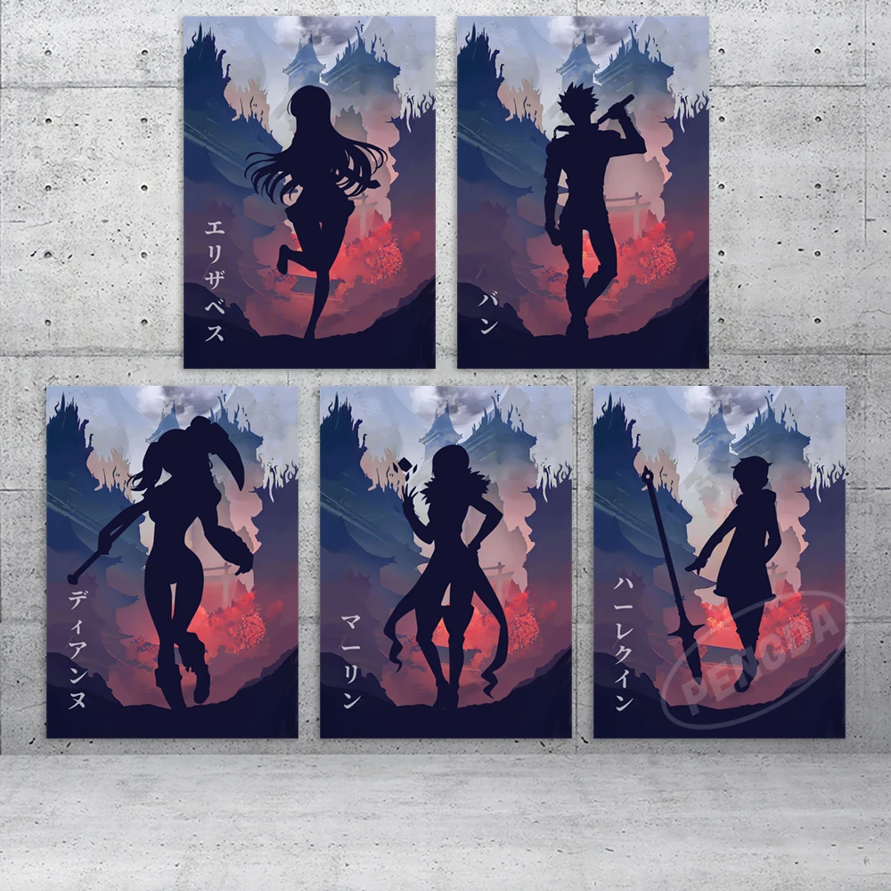 

Paintings Anime Wall Art The Seven Deadly Sins Canvas Modular Meliodas Picture HD Diane Print Posters For Living Room Home Decor