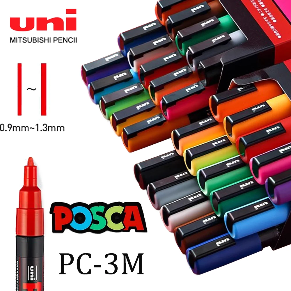 Uni Posca Paint Markers Set Acrylic Water-Based All Surface