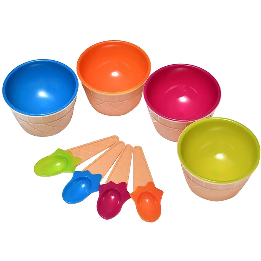 

Ice Cream Bowls Cup Bowl Cartoon Spoonskids Model Cone Party Fruit Holding Pudding Storage Dessert Serving Cups