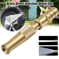 garden hose adjustable spray nozzle water gun brass high pressure straight copper gun for car wash watering flower garden hose
