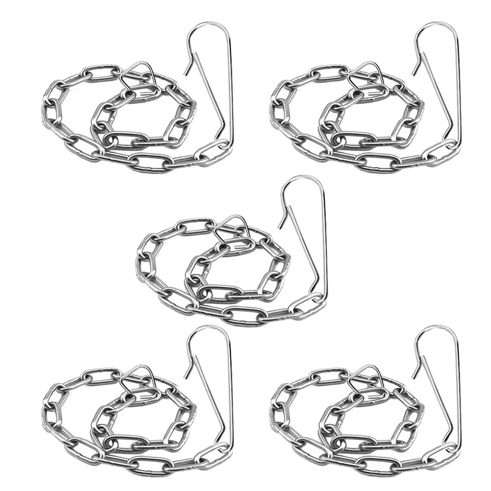 

5 Pcs Metal Handle Lever Metal Metal Toilet Flapper Chain Toilet Baffle Chain Suite Lift Stainless Steel