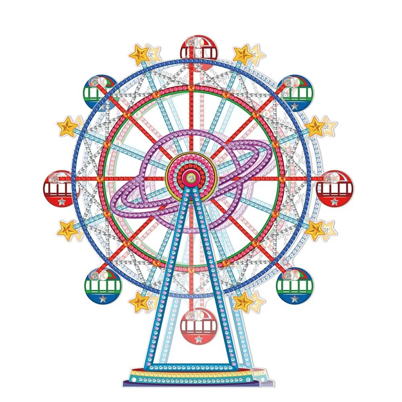

5D Двусторонняя алмазная живопись, колесо обозрения, наборы художественных мозаик «сделай сам», набор для сверления особой формы, Рождестве...