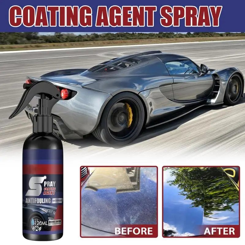 

Car Ceramic Coating Spray 120ml Protective Car Nano Spray Coating Agent Hydrophobic Coating Enhances Gloss Polishing Liquid Wax