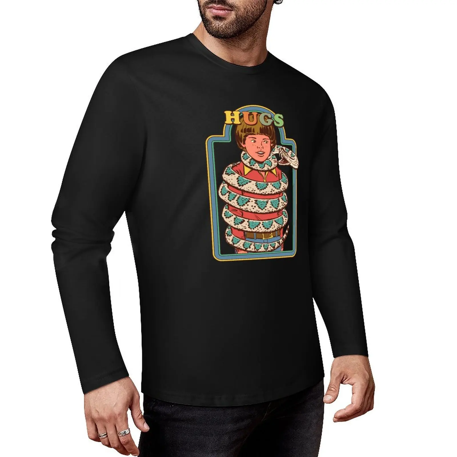 Hugsss длинная футболка корейские модные футболки мужские хлопковые