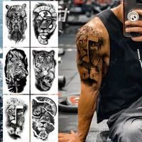 waterproof temporary tattoo stickers for men women tiger leopard snake eagle fake tattoos body transfer tattoo stickers decals