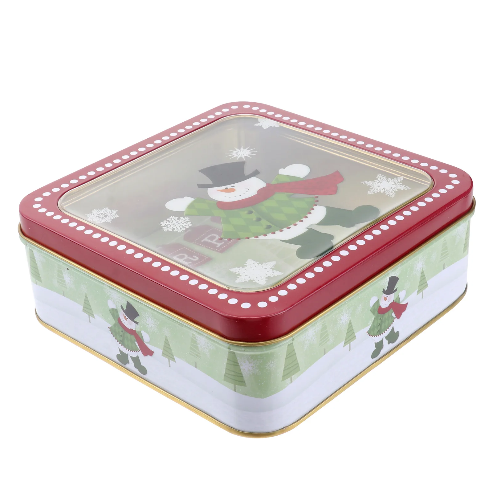 

Christmas Box Tin Candy Gift Tins Cookie Tinplate Boxes Holiday Jarmetal Empty Partycontainer Storage Treat Can Treats Iron