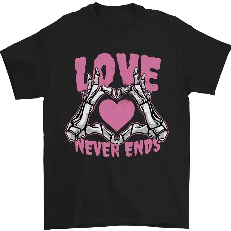 Фото Мужская футболка Love Niemals Enden Gothic Valentinstag, 100% хлопок №1