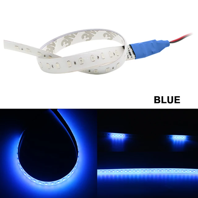 

1X30 см 60 см светодиодная струящаяся вспышка Knight Rider, световая полоса 12 В, автомобильный мотоцикл, украшение, атмосфера, подсветка, гибкие полосы ламп