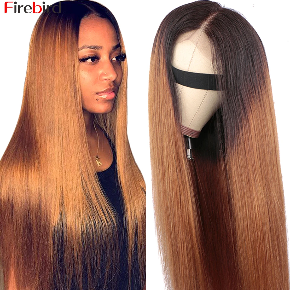 

Ombre Human Hair Wig 4x4 Ombre Lace Closure Wigs 1b 30 Colored Bone Straight Virgin Hair Wig Peruvian Straight Hair Human Wig