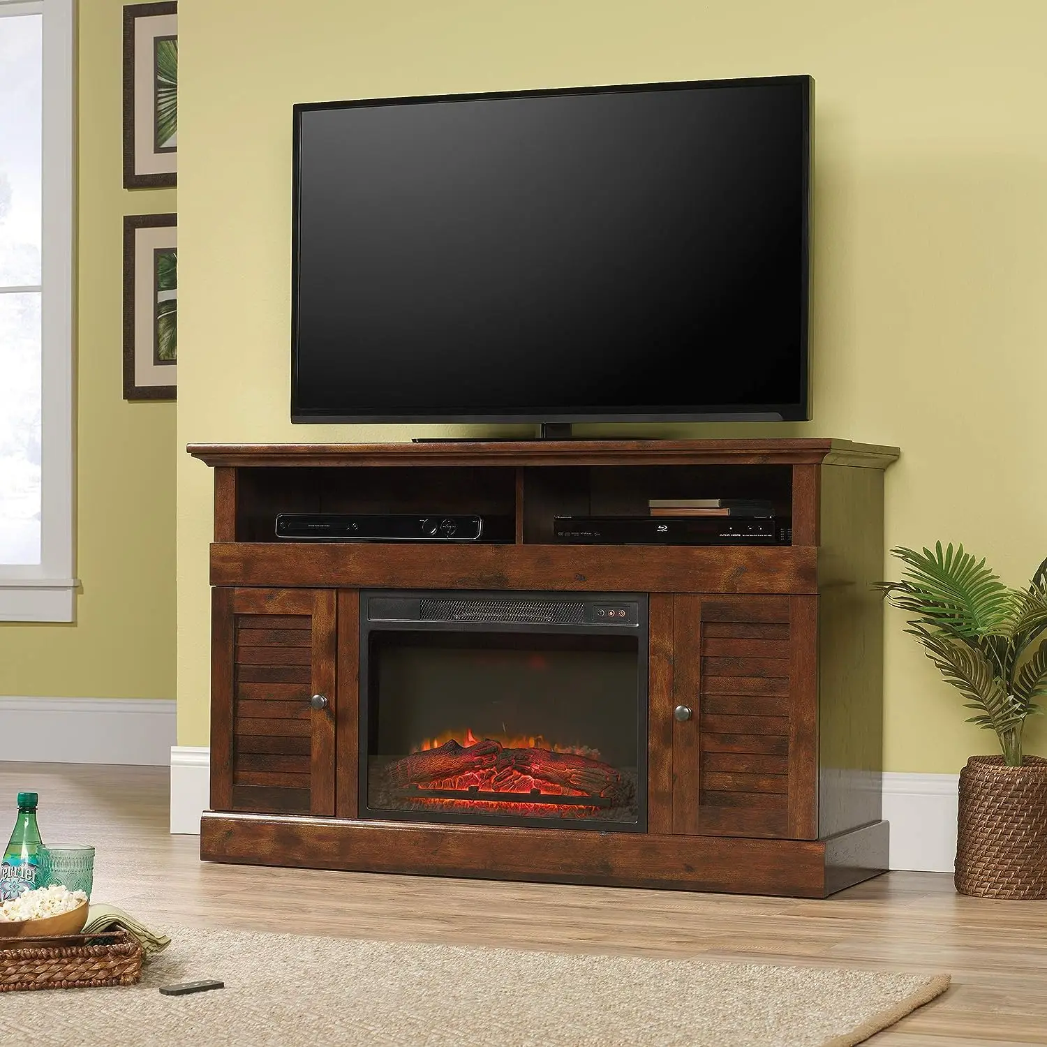 

View Media Fireplace, for TVs up to 60", Curado Cherry finish