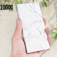 slim marble pattern 10000mah power bank portable battery charger poverbank for iphone xiaomi huawei powerbank rechargeable