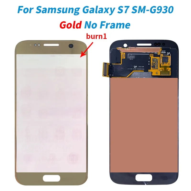 Оригинальный Super Amoled дисплей для Samsung Galaxy S7 G930 SM-G930F LCD с сенсорным экраном Digitizer Assembly Replacement ON.