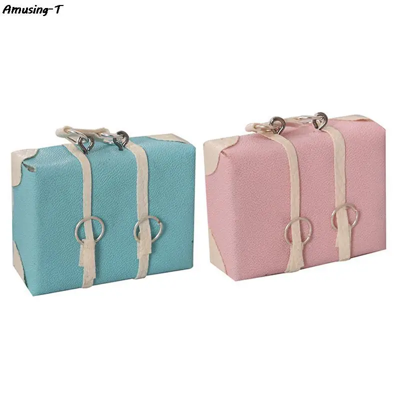 

1:12 миниатюрный чемодан для кукольного домика, сумка, винтажная женская домашняя игрушка для декора гостиной