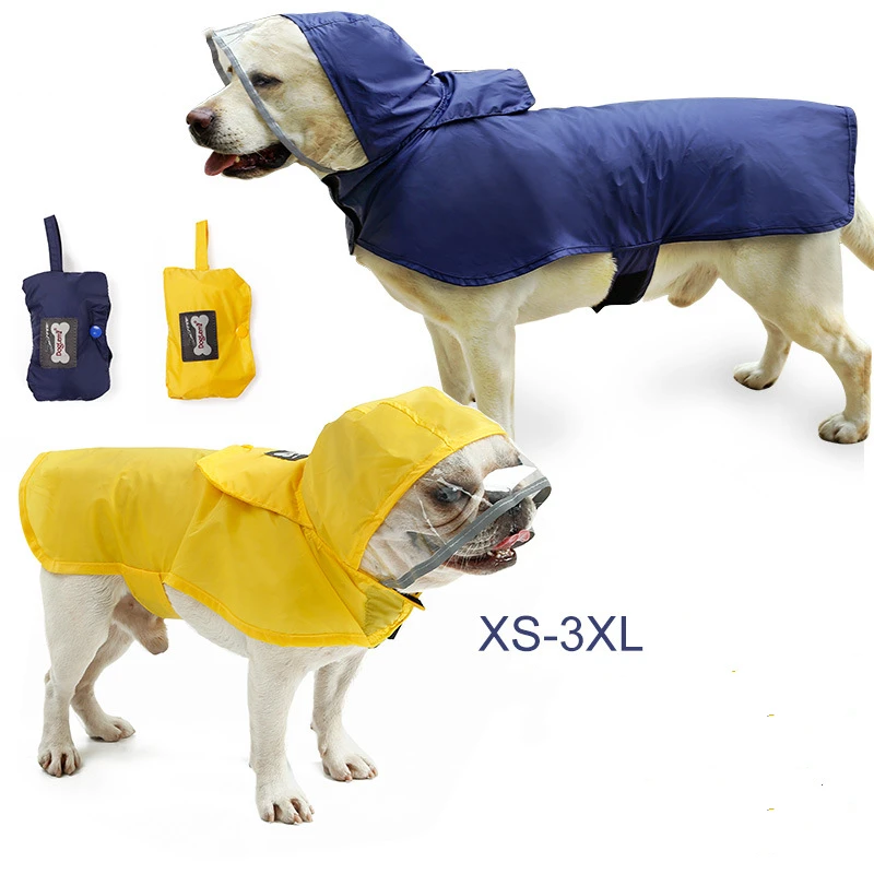 

Dog Raincoat Small Dogs Golden Retriever Raincoat Waterproof Dog Clothing Impermeable Hooded for Small Dogs Rain Coat Roupas Pet