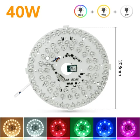 220В 40W Tuya Wifi Led Модульная панель чипов RGB для управления приложением RGB Led и Alexa Google Home