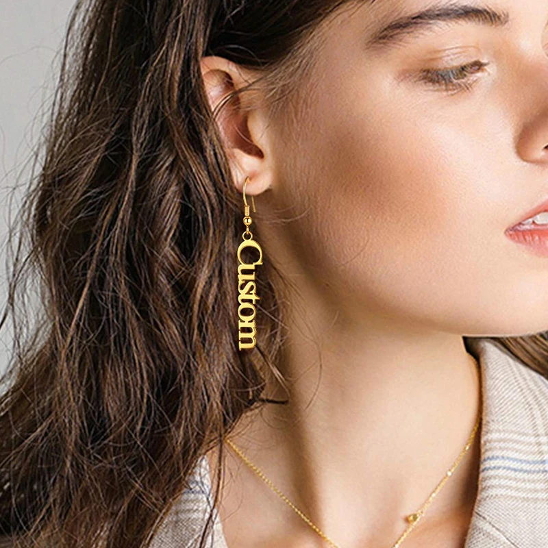 Женские серьги-подвески с позолотой