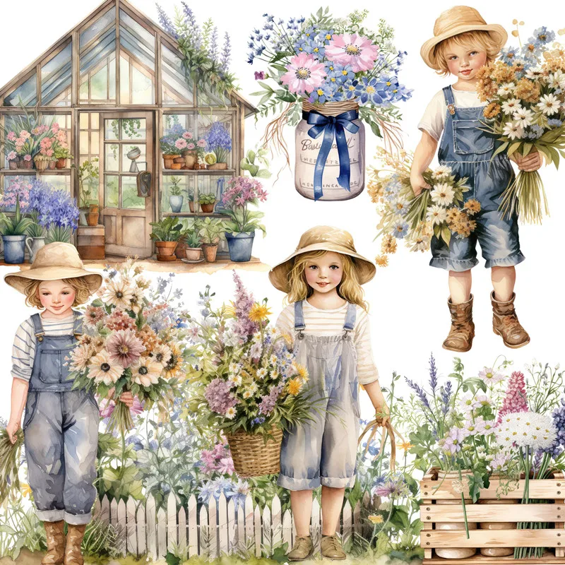 

12Pcs/Pack Wild Flowers in Spring Sticker DIY Craft Scrapbooking Album Junk Journal Decorative Stickers