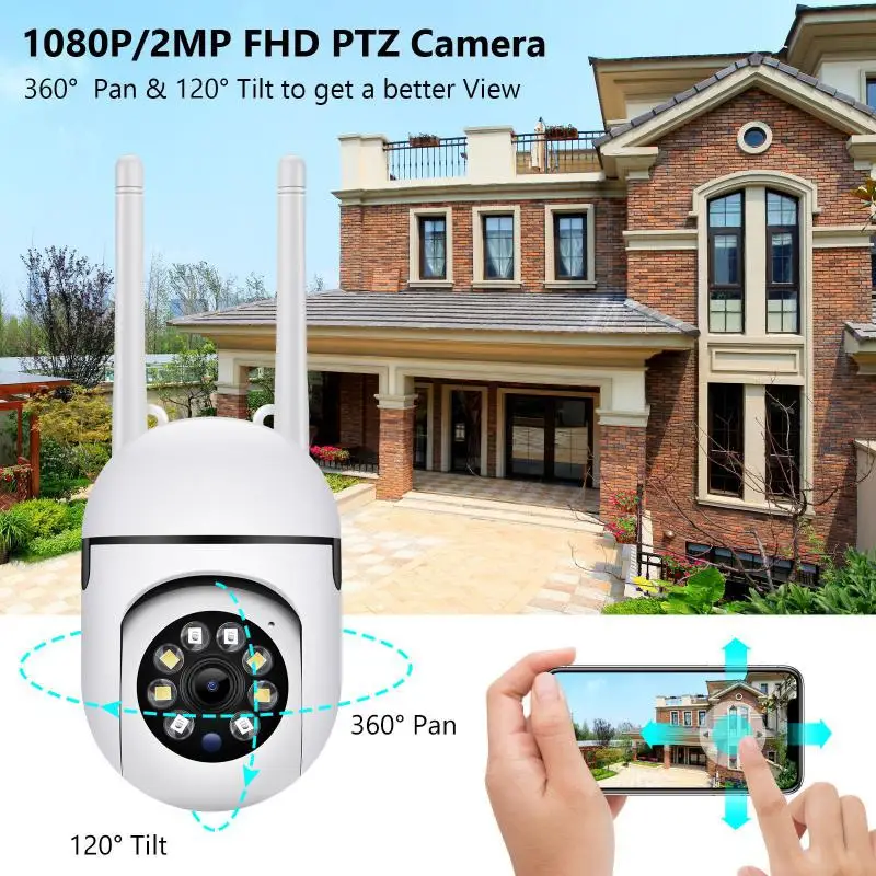 

1080p Hd Ptz Wi-Fi камера безопасности мобильный удаленный мониторинг камера видеонаблюдения камера с замкнутым контуром телевизор беспроводная Wi-Fi камера