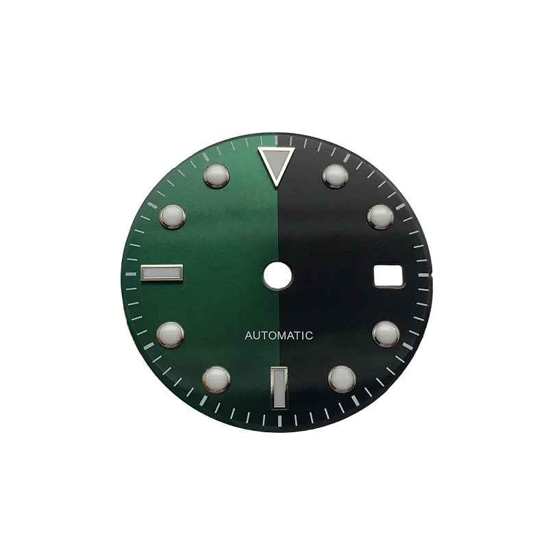 Modified 29MM Black Green Dial Replacement Precision Blue Luminous Lettering Dial Fit For 8200 8215 Movement 2836