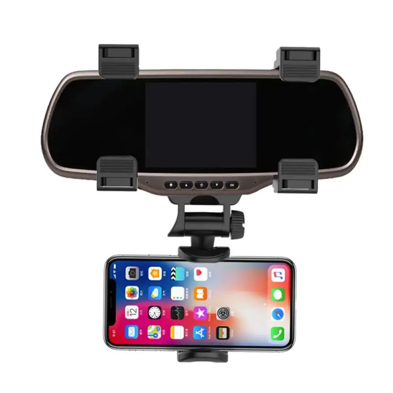 

2023 Car Phone Holder Car Rearview Mirror Mount Phone Holder 360 Degrees For iPhone 8 Samsung GPS Smartphone Stand Universal