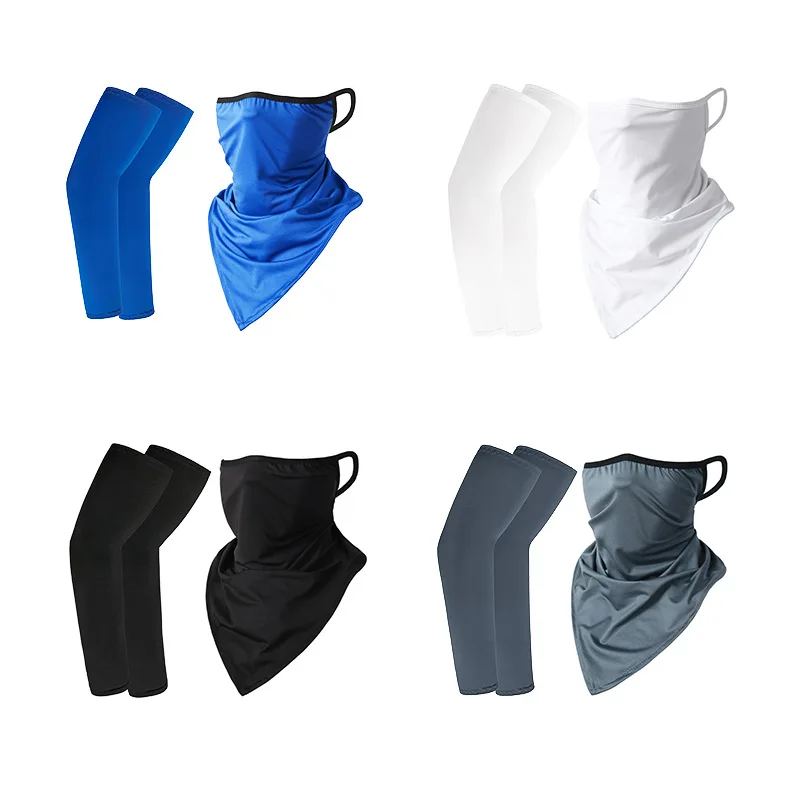 

Солнцезащитный треугольный шарф с шелковым рукавом для велоспорта