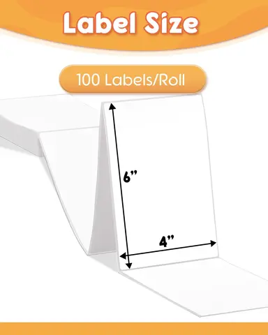 Термоэтикетки Phomemo 100 шт., 100x150 мм, розовые, белые, фиолетовые, желтые