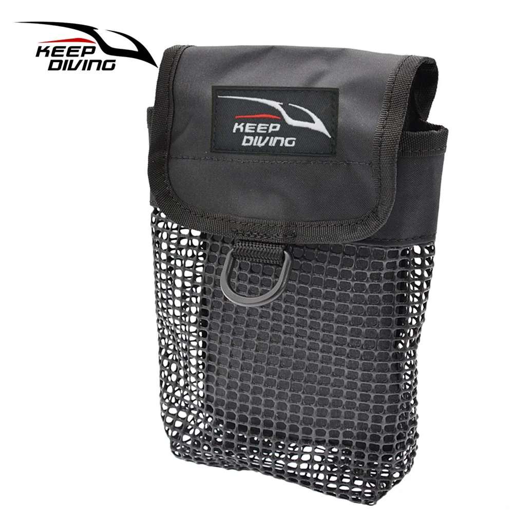 

1pcs PVC Mesh Bag With D Ring Scuba Diving Reel Bolt Snap SMB Safety Marker Buoy Storage Bag Heavy Duty Mesh Gear Pouch Bags