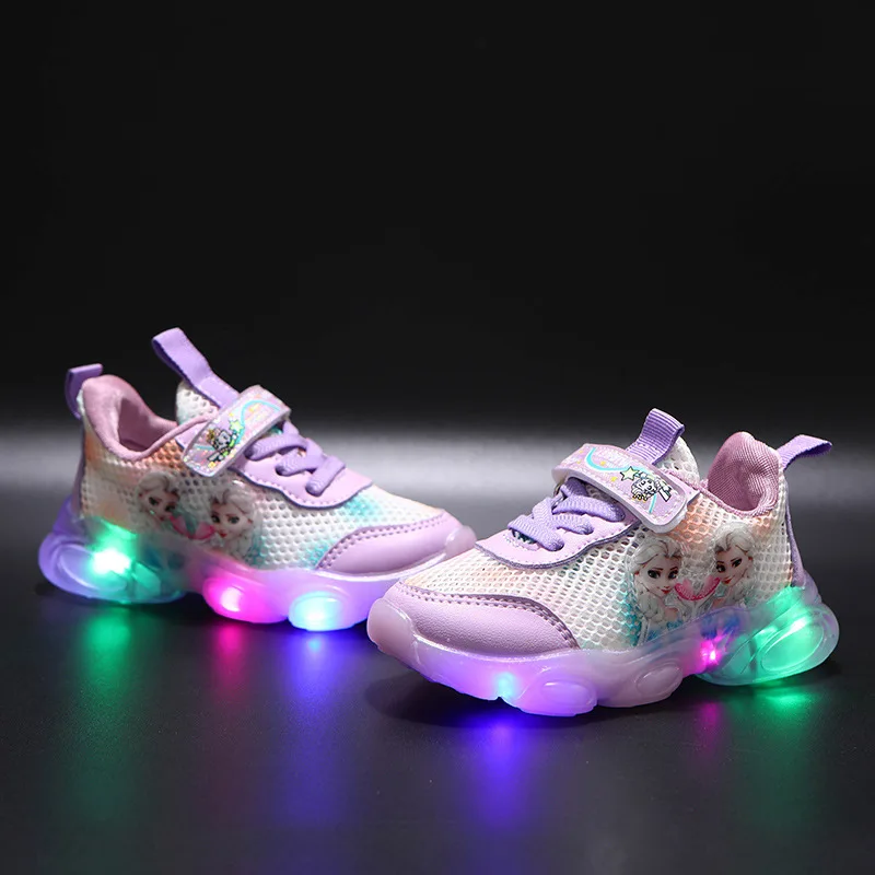 Cartoon Frozen 2 Girls Casual Shoes LED Light Up Sneakers Elsa Princess Shoes Baby Toddler Shoes Girl Birthday Present 4 Cartoon Frozen 2 Girls Casual Shoes LED Light Up Sneakers Elsa Princess Shoes Baby Toddler Shoes Girl Birthday Present 4