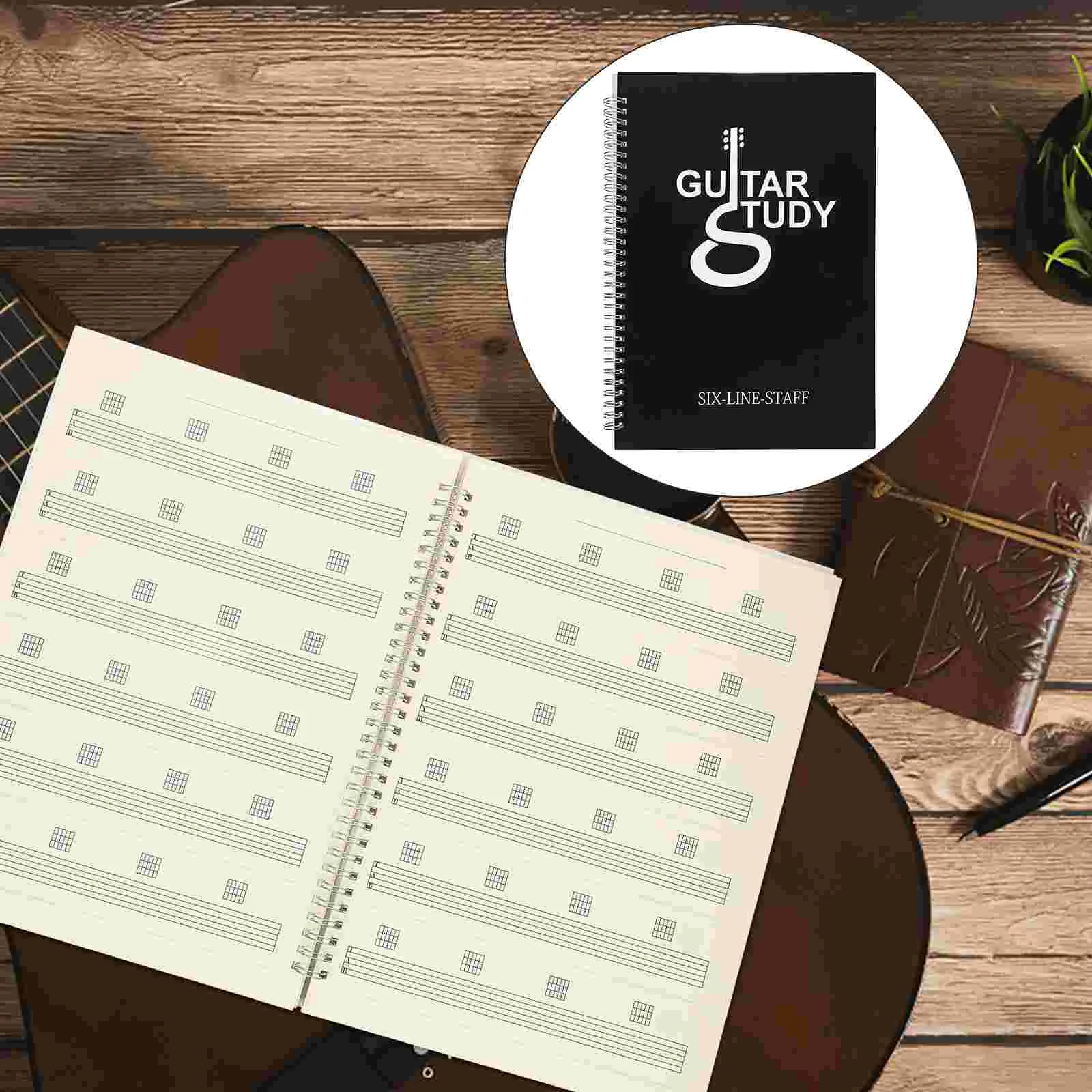

Booknotebook Guitar Score Chord Tablature Sheet Staff Bass Large Ukulele Portable