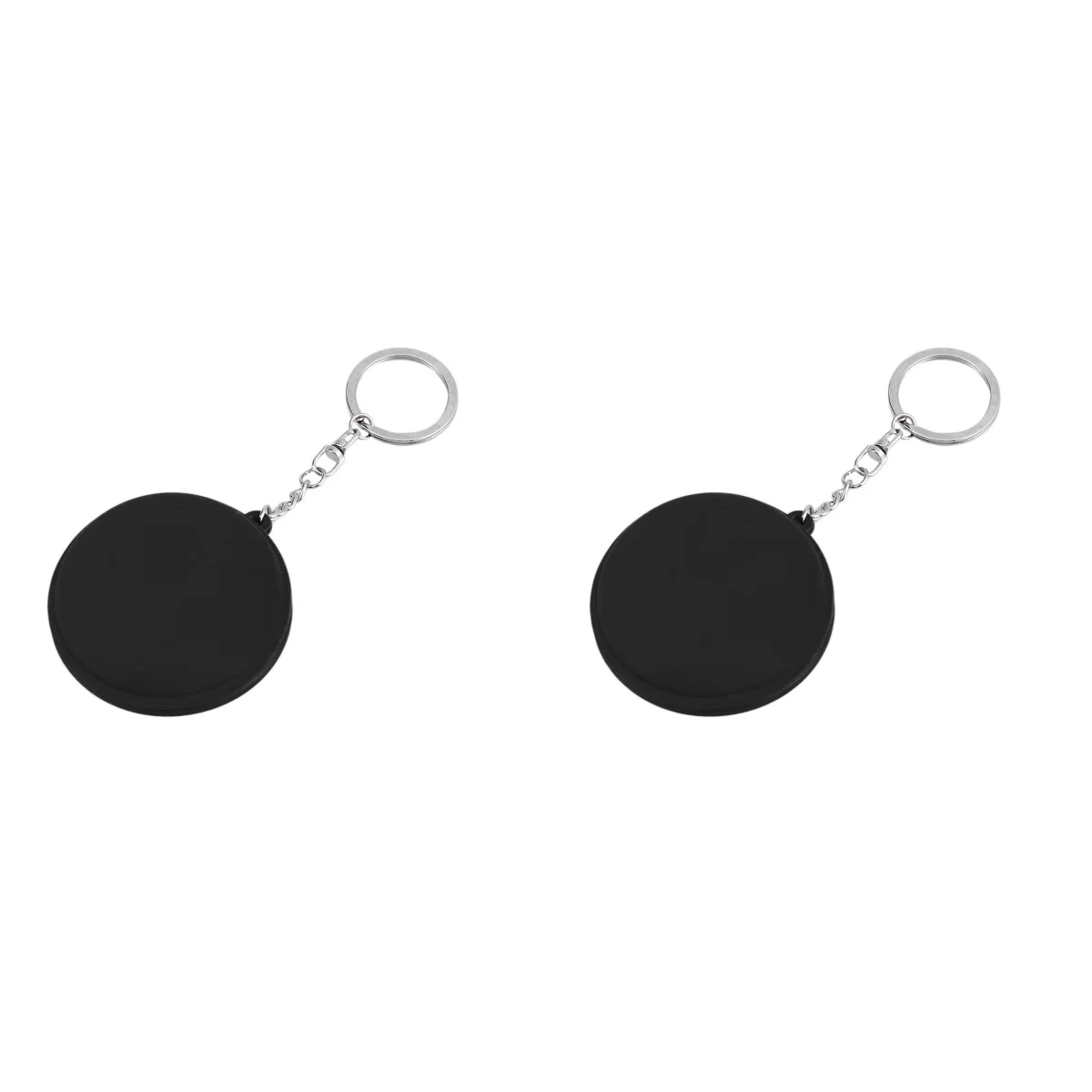 

2pcs Silicone Earbud Cases Small Round Pocket Earbud Travel Carrying Case with Mental Ring for Earphone Headset