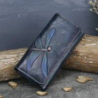 womens bag new vintage leather clutch bag embossed womens purse womens wallet