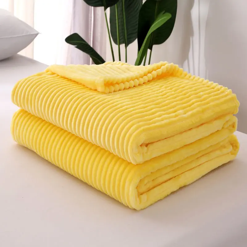 

Modern Simple Style Flannel Warm Blanket Home Solid Color Thickened Nap Blanket Multifunction Four Seasons Universal Blanket