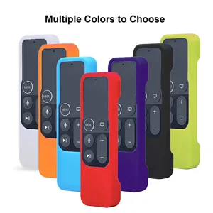 Imported Colorful Silicone Protective Case Cover Anti-fall Skin for Apple TV 4 Remote Control Dust-proof Wate