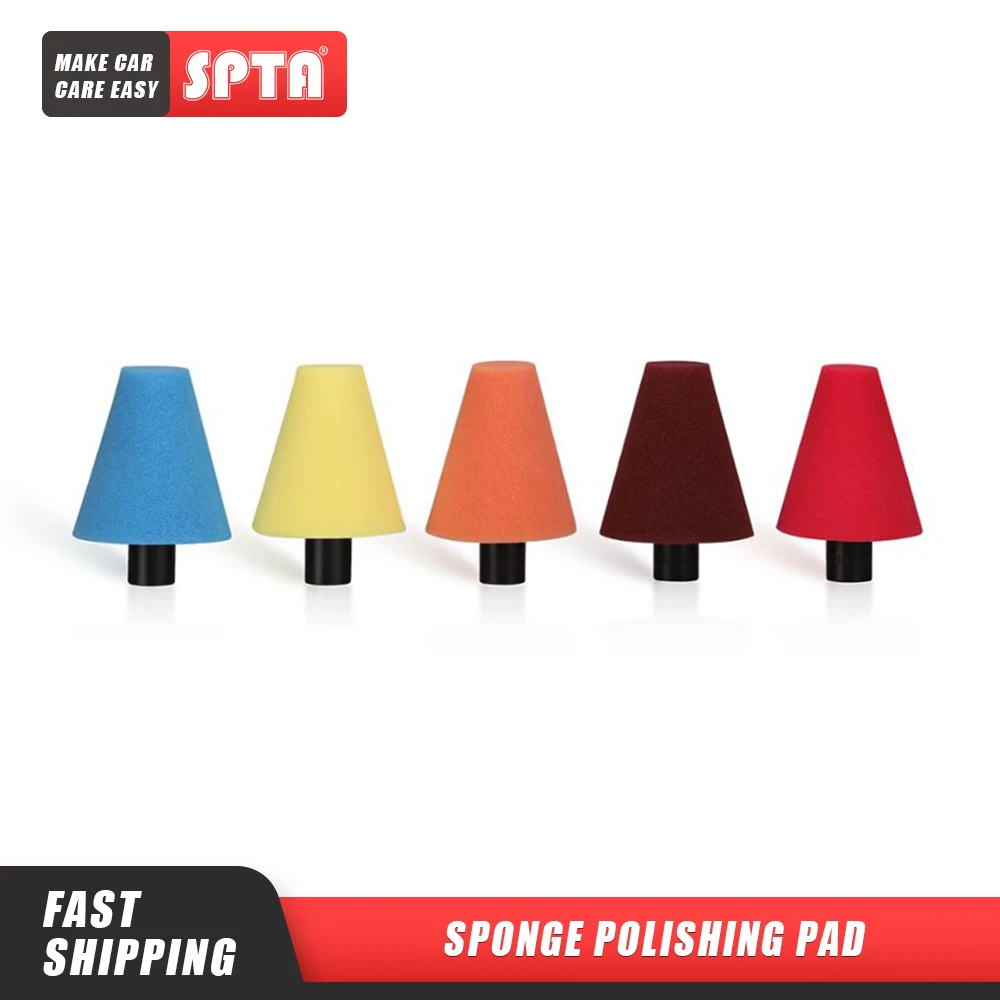 

（Bulk Sale）2-10pcs SPTA Car Wheel Polishing Sponge Detail Processing Polishing With M14 Thread Auto Cleaning Polishing Cone