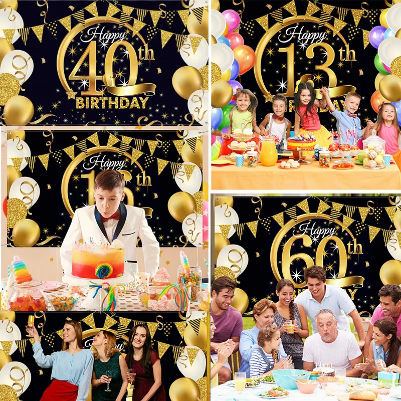 Праздничный фон для фотосъемки с изображением дня рождения 18 лет |